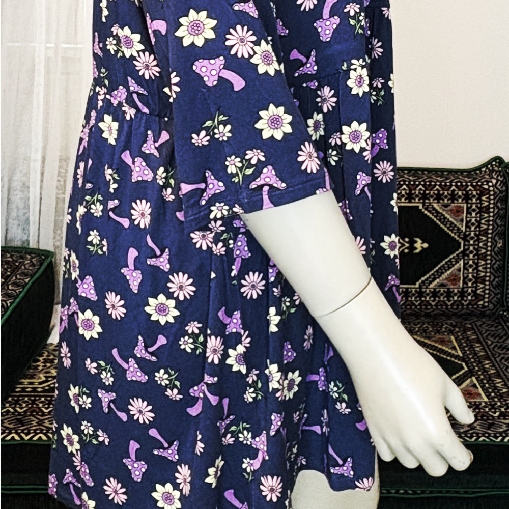 NWT Rue21: Floral Navy Women's Mini Dress - Picture 6 of 12